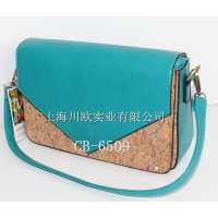 RQ-8862 simply style nature cork fabric shoulder bags handbags