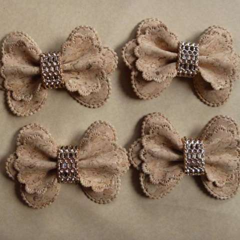 cork shoe accessory /cork shoe material/cork flower